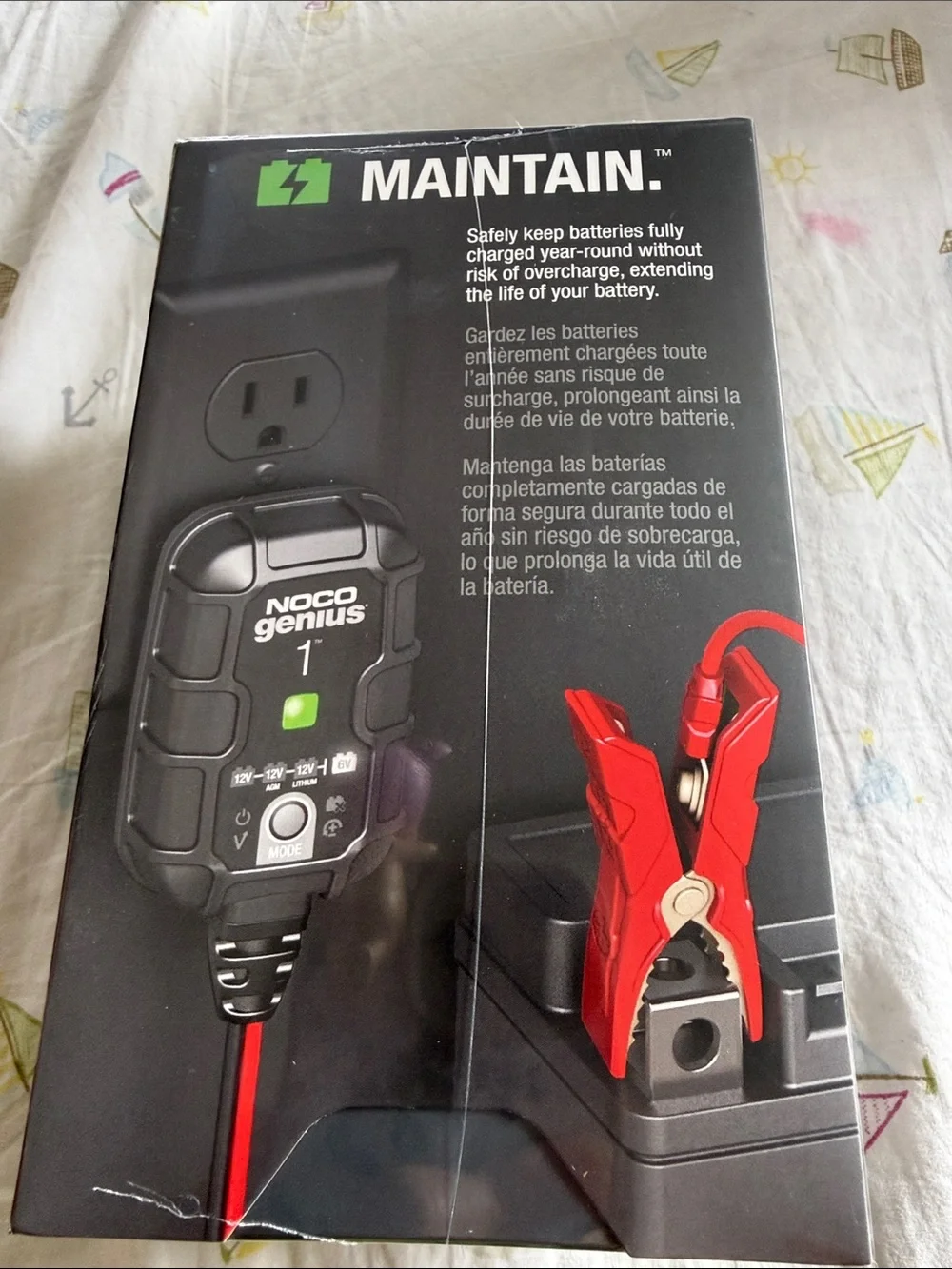 Genius 1 Battery Charger & Maintainer - Black